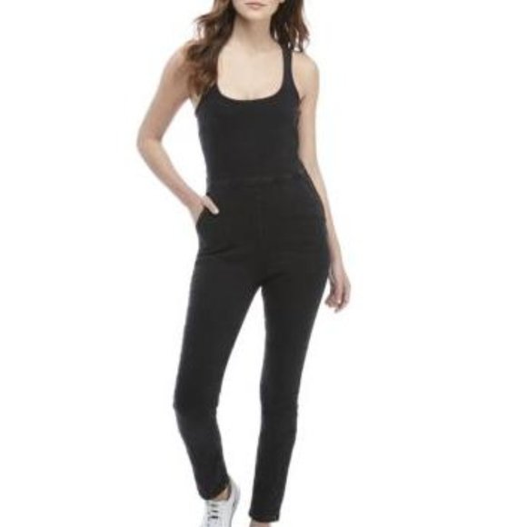 free people scarlet denim jumpsuit